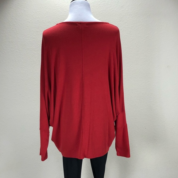 Nurture Red Long Sleeve Loose Fitting Tunic - Picture 4 of 7